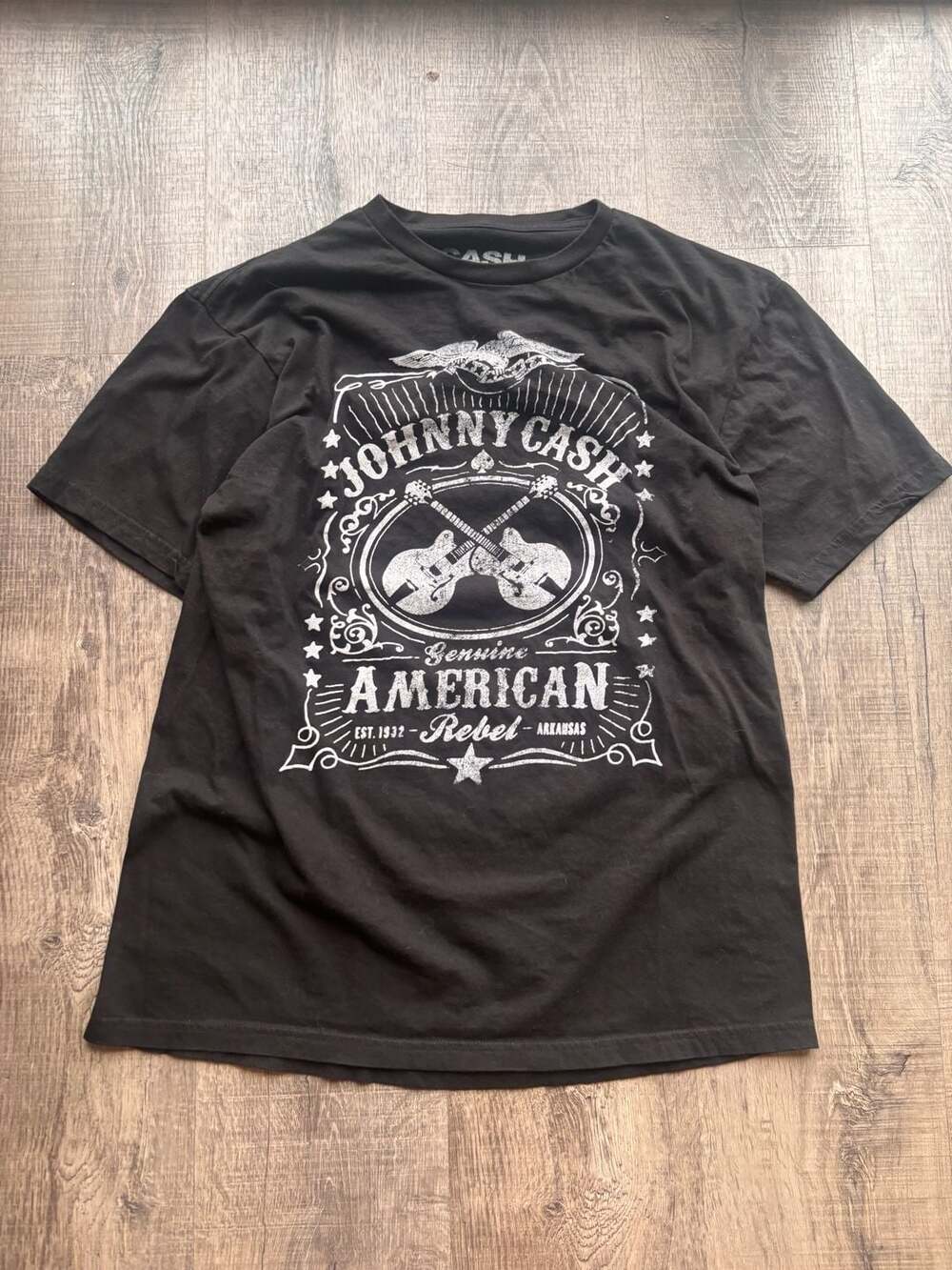 Johnny Cash American Rebel Graphic Short Sleeve T-Shirt